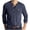 Dark Blue, variant on hotojiny Men's Long Sleeve Henley Shirts Comfortable Button Fall Casual T-Shirts Loose Fit Colorblock Soft Work Office Tops