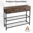 thumbnail image 4 of Costway Table Console d'Entrée pour Sofa avec 2 Tiroirs pour Entrée Salon Brun Rustique, 4 of 10