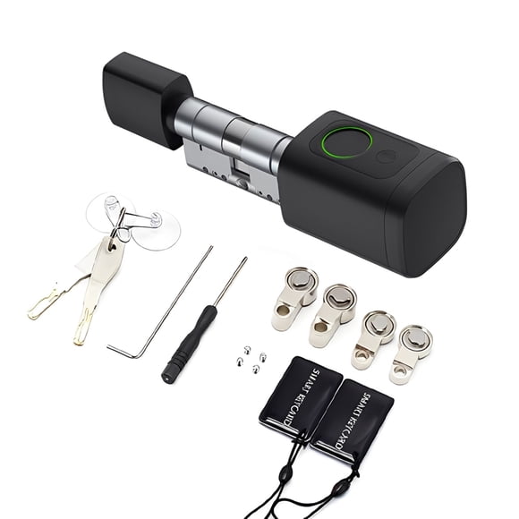 tredstone Keyless Entry 2-In-1 Smart Password Lock Cylinder Easy Upgrade Secure Doors Upgrade Home Security Easy To Install Black