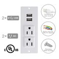 thumbnail image 4 of Barre d'Alimentation de Bureau avec 2 Prises, 2 Ports USB, Barre Encastrée Encastrable, 4 of 6
