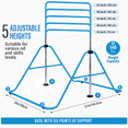 thumbnail image 3 of ToyKraft Adjustable Gymnastics Bar Kids – Foldable Horizontal Kip Bar for Home Gymnastics Training, Expandable & Height Adjustable Gymnastic Bar for Children, Blue, 3 of 8