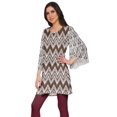 thumbnail image 2 of Moomaya Kurtis Courtes en Poly-Crêpe pour Femmes, Robe à Manches Kimono Imprimée, Haut Indien, 2 of 5