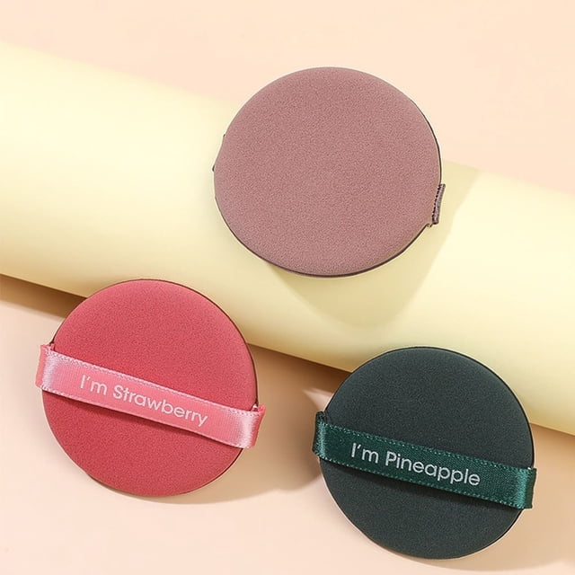 Lot de 7 Houppettes Cosmétiques Fond de Teint Humide et Sec BB Crème Applicateur Double Face Doux Lavable Réutilisable Éponge de Maquillage Outils Femmes Rond Vert