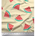 thumbnail image 1 of Soimoi Yellow Viscose Chiffon Fabric Watermelon Fruits Print Sewing Fabric Yard 42 Inch Wide, 1 of 3