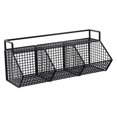 thumbnail image 2 of Lipstore Adhesive Small Metal Basket Wall Mount Fruit Basket for Craft Room Garage RV 3 Grid, 2 of 8