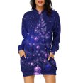 thumbnail image 2 of TIMIFIS Robe de Noël Moche pour Femmes Robe de Vacances à Manches Longues Père Noël Flocon de Neige Graphique Midi Robe Chandail Automne Hiver avec Poches, 2 of 4
