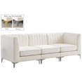 thumbnail image 4 of Meridian Furniture Alina Sofa Modulaire en Velours Crème, 4 of 17