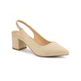 thumbnail image 1 of BLISSFUL STEP Women's Block Heel Pumps Slingback Heels Beige 9, 1 of 8