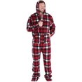 thumbnail image 1 of Men’s Fleece Hooded Footed Onesie Pajamas, 1 of 4
