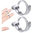 thumbnail image 4 of Vaidha 2 Pack Crochet Finger Ring Adjust Crochet Tension Ring Open Yarn Guide Finger Clip Crochet Thimble, 4 of 4