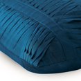 thumbnail image 2 of Pillow Case Custom, Blue Shams, Textured Pintucks Pillow Sham, 24x24 inch (60x60 cm) Pillow Shams, Square Silk Pillow Sham, Modern Pillow Shams, Solid Color Pattern - Royal Blue Crest, 2 of 3