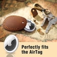 thumbnail image 3 of Porte-clés AirTag en Cuir, Support d'Étiquette en Cuir Véritable Fait à la Main, 3 of 5