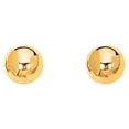 thumbnail image 1 of 14k Yellow Gold Polished Round Stud Earrings, 1 of 2