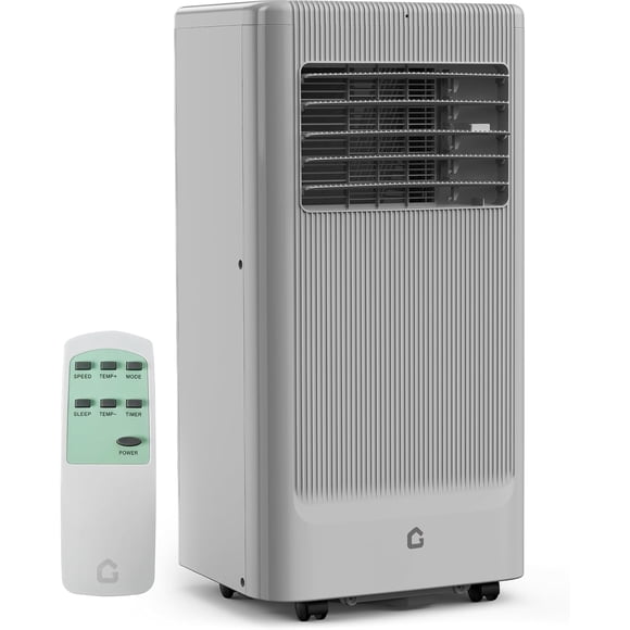 YUSAZENS Climatiseur Portable 8000 BTU - Unité AC 3-en-1 - Refroidit 350 Pi2 - Silencieux avec Déshumidificateur Intégré - Gris