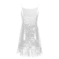 thumbnail image 5 of Tumotour Robes d'Invité de Mariage pour Femmes Été Camisole Formelle Longueur Genou Paillettes Robes Brillantes Bretelles Spaghetti Col Rond Robes de Fête Mini Robe pour Sortir Boîte de Nuit Rendez-Vous Festivals, 5 of 5