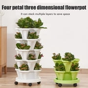 Stackable Planting Pot Creative Plastic Flower Pot Stackable Flower Flower Pot Stackable Pot Flower Pot Stacking Planters for Gardening Indoor Outdoor
