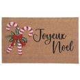 thumbnail image 1 of Paillasson En Fibre De Coco (Candy Cane - Joyeux Noel), 1 of 3
