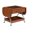 thumbnail image 3 of Toytexx Table Basse Pliante avec Tiroir et Rangement à 2 Niveaux, Table Basse Roulante Extensible avec Cadre en Métal, Table de Salon Moderne, Brun, 3 of 7