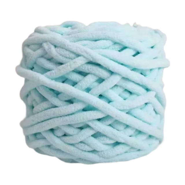 GUOOL Chunky Chenille Yarn Handmade Bulky Chunky Yarn for Hats Blankets Crocheting Blue