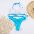 thumbnail image 4 of Women's Triangle String Bikini Set Sexy Tie Back Two Piece Swimsuit Cute Spaghetti Strap Bathing Suit, 4 of 6