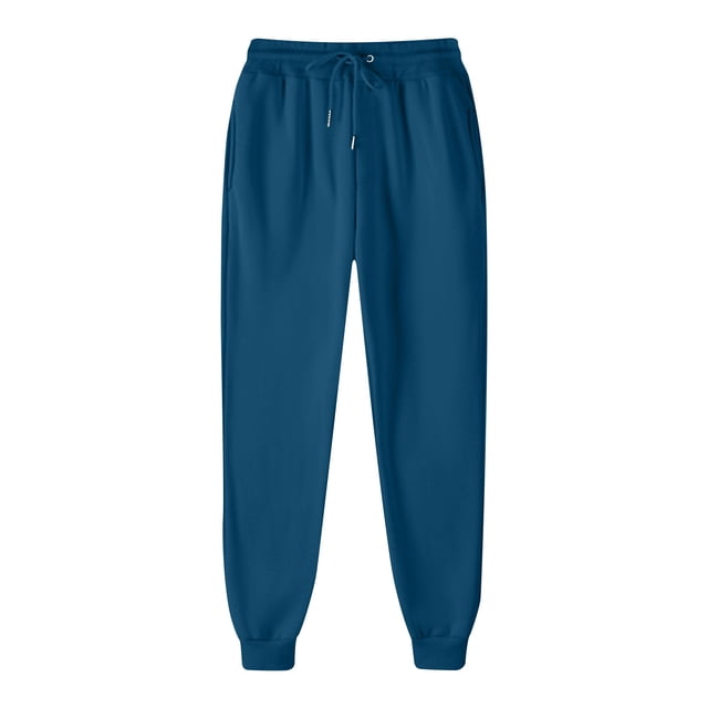 Timegard Women's Sweatpants with elastic high waist, cinch bottom design, and drawstring closure. Solid color athletic trousers crafted from lightweight polyester and spandex blend, providing a loose fit for comfort and flexibility. Ideal for casual outings, lounging, or athletic wear in all seasons.