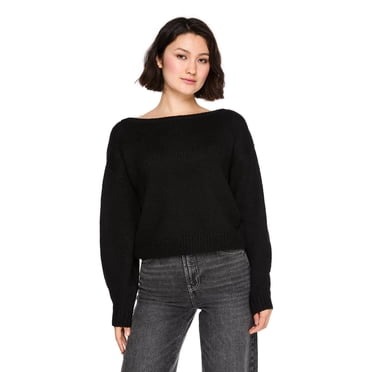 No Boundaries Women's Off-the-Shoulder Sweater