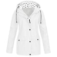 thumbnail image 1 of Dvkptbk Veste à Capuche Femmes Imperméable Unie Manteau de Pluie Extérieur Grande Taille Imperméable à Capuche Coupe-Vent en Liquidation, 1 of 3