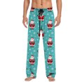 thumbnail image 1 of Kcodviy Pantalon Décontracté de Noël pour Homme Chinos Extensibles Pyjama pour Homme avec Cordon de Serrage Poches Pantalon à devant Plat Pantalon de Noël, 1 of 4