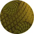 thumbnail image 1 of Ahgly Company Tapis Rond Lavable en Machine Intérieur Transitionnel Jaune Foncé Vert, 6 Pieds Rond, 1 of 7