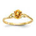 thumbnail image 1 of 10K Yellow Gold Polished Geniune Citrine Birthstone Ring, 1 of 2
