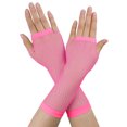 thumbnail image 1 of Unique Bargains Gants Résille Sans Doigts Longueur Coude pour Femmes 2 Paires, 1 of 4