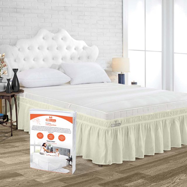 SGI Bedding 21 Inch Wrap Around Bed Skirt | Microfiber Bed Skirt | Fade Resistant, Wrinkle Free, Anti-static, Decorative, Extra Storage Space, Clutter-Free | Full, Rust