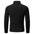 thumbnail image 3 of Knitted Sweater Mens Knitted Turtleneck Long Sleeve Turtle Neck Thermal Casual High Neck Sweaters Ribbed Pullover Sweater Mens Knit Pullover Sweaters Winter S-77 Black XL, 3 of 3
