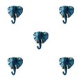 thumbnail image 3 of Ruiboury Animal Head Key Hook Sturdy And Durable Construction Adds Touch Of Whimsy Retro blue(elephant) 5Set, 3 of 6