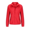 thumbnail image 5 of Atogsazn Imperméable Léger pour Femme, Décontracté, Fermeture Éclair Intégrale, Manches Longues, Veste de Pluie à Capuche, Coupe-Vent, Hauts, Rouge, M, Mode, 5 of 5