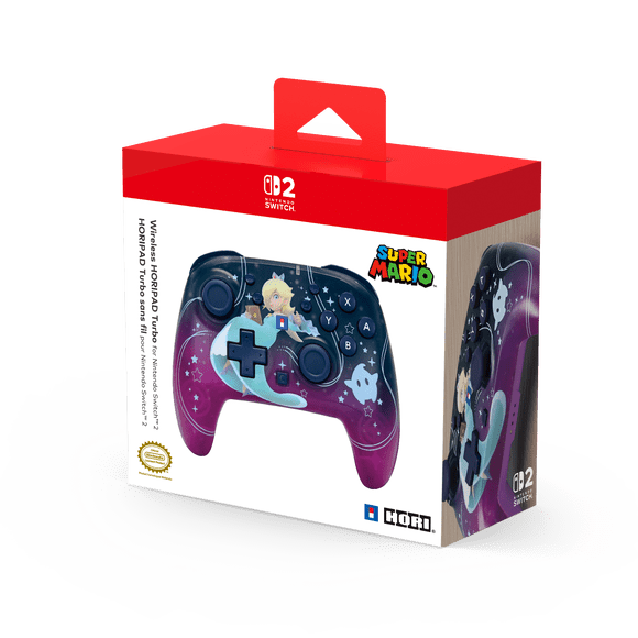 HORIPAD Turbo Sans Fil (Univers Rosalina) - Manette pour Nintendo Switch 2 - sous Licence Officielle de Nintendo