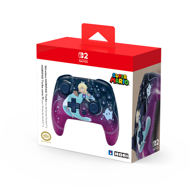 Wireless HORIPAD Turbo (Universe Rosalina) - Game Controller Pad for Nintendo Switch 2 - Officially Licensed by Nintendo®