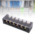 thumbnail image 1 of 100A Terminal Strip Dual Row Large Current Wire Barrier Block Terminal Strip with Transparent Cover, PC Shell, Slot andScrewdrivers Applicable, Wide Application, 1 of 8