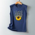 thumbnail image 3 of Birdeem Womens Sleeveless Top V-Neck Pullover Printing Vest, 3 of 4