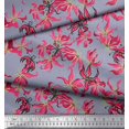 thumbnail image 2 of Soimoi Poly Georgette Fabric Wildflower Floral Print Sewing Fabric Yard 42 Inch Wide, 2 of 3