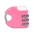 thumbnail image 1 of Unique Bargains 3 Digit Combination Padlock, 3.3mm Shackle, Zinc Alloy Lock, Pink, 1 of 5