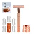 thumbnail image 1 of XYCCA Jodial Razor - Safety Edge Razor for Women and Men, with 5 Platinum Coated Double Edge Safety Razor Blades, Reusable Metal Razors for a Smooth Shave-0721, 1 of 4