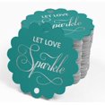 thumbnail image 4 of Inkdotpot Silver Foil Paper Hang Tags Let Love Sparkle Wedding Favor Tags 50 Pieces, 4 of 6