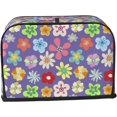 thumbnail image 2 of Toaster Cover 4 Slice Vintage Groovy Flowers Dustproof Bread Maker Cover Fingerprint Bakeware Protection Wide Slot Toaster Bag Reusable Kitchen Small Appliance Cover TC278, 2 of 5