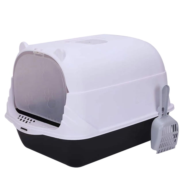 Hooded Litter Box Litter Box With Lid Large Litter Boxes For Big Cats Enclosed Litter Box Fully Enclosed Large Cat Litter Box With Door Isolate Smelly Cat Toilet Cat Pet