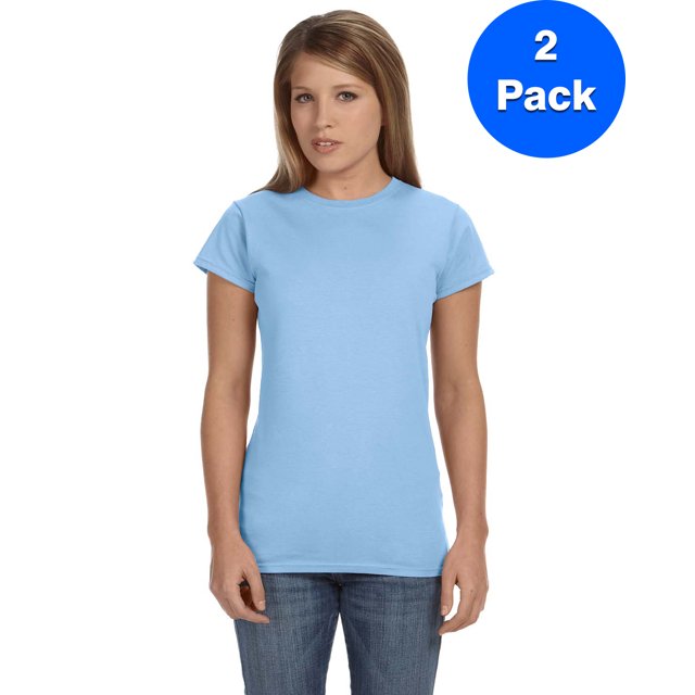Gildan T-Shirt Ajusté Softstyle pour Femmes - G640L (Lot de 2)