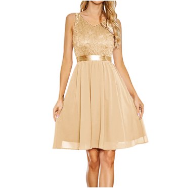 Pisexur Robe Sans Manches Col en V pour Femmes Robe Vintage en Dentelle Sans Manches Col en V Robe à Lacets