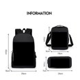 thumbnail image 2 of 3-piece set Wednesday Adams school bag Backpack + pencil case + small bag Set, 2 of 2