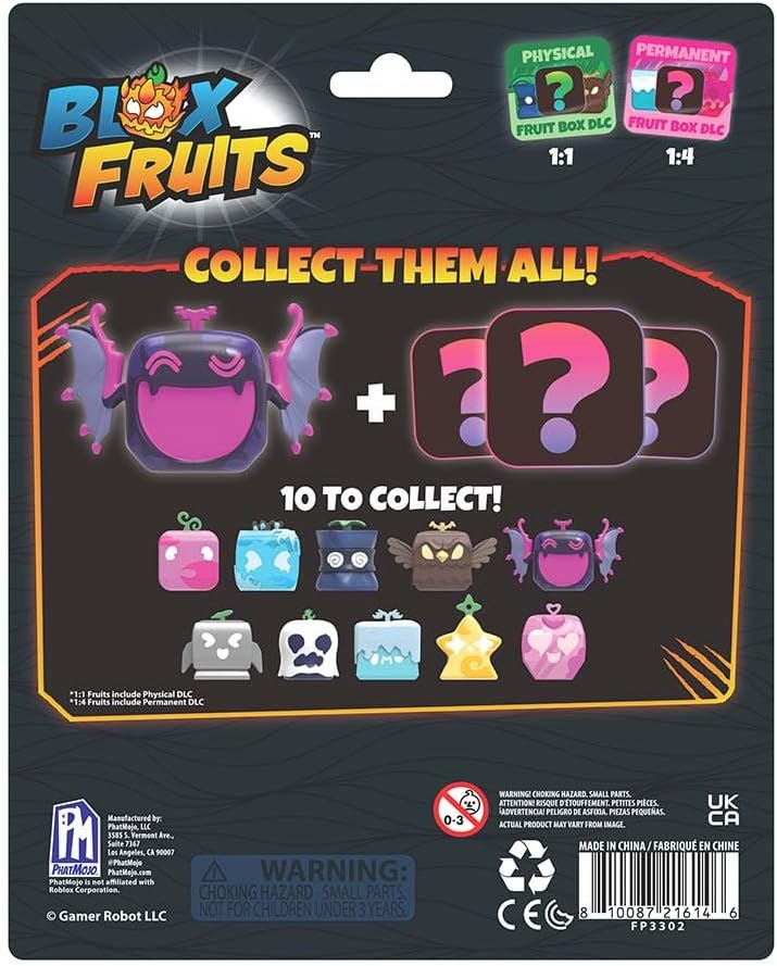 Blox Fruits Mystery Series Mini Figure Set - 4pk - Includes DLC code- By Phat Mojo toys