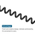 thumbnail image 4 of Unique Bargains Porte-Clés Spirale Extensible en Plastique, Noir 5 Pack, 4 of 5